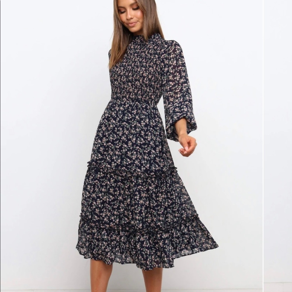 MIDI DRESS - NAVY